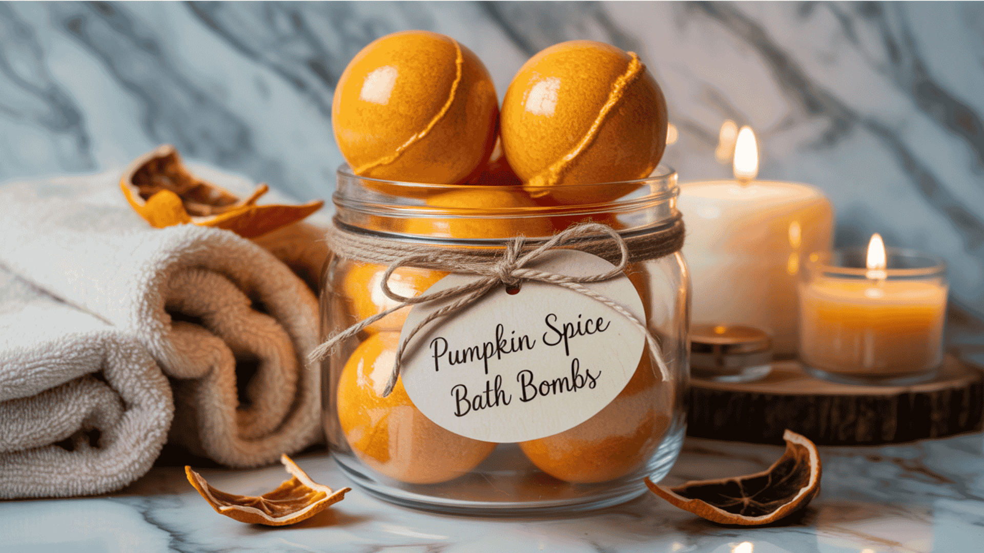 pumpkin spice bath bombs