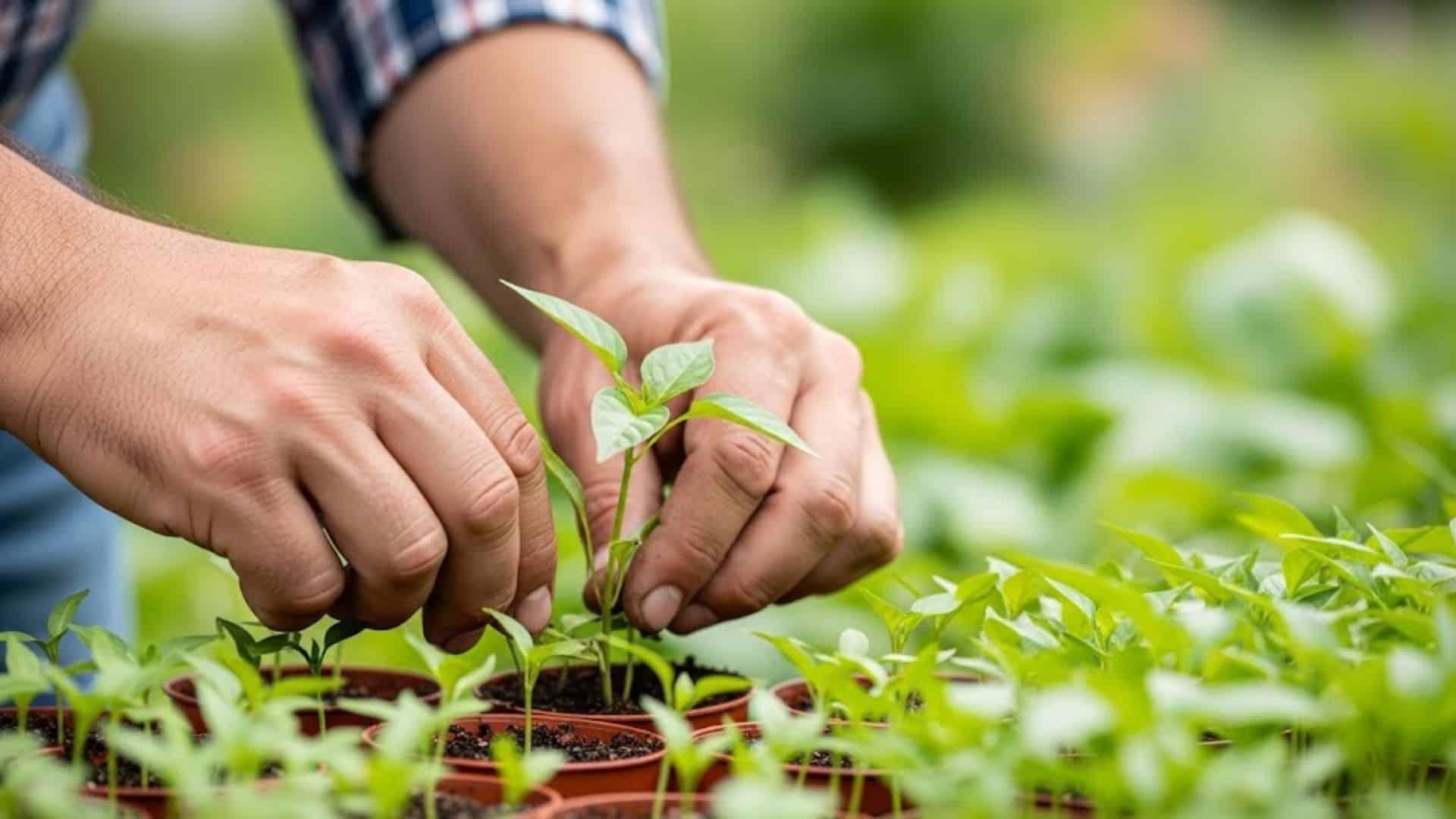 step 4 thin out and re pot the seedlings
