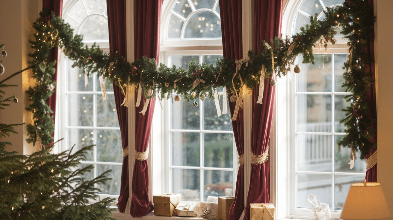 Window Garland and Curtain Decor