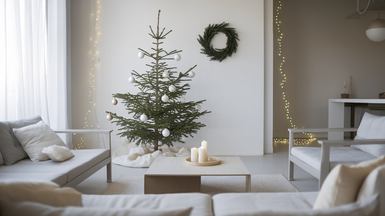 Modern Minimalist Christmas Living Room