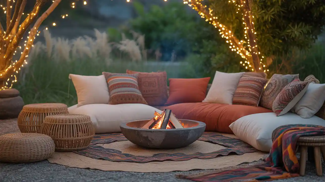 Boho Fire Pit Lounge