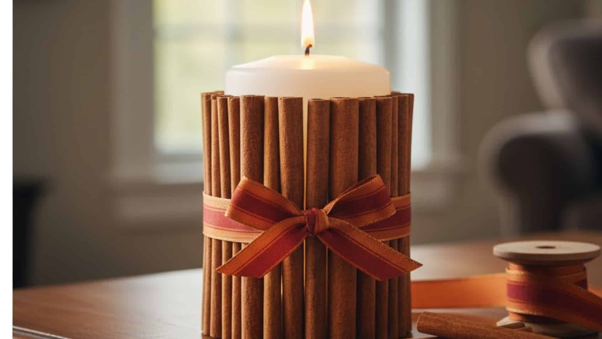 Cinnamon Stick Candle Wraps