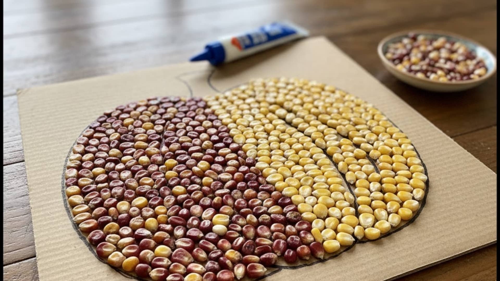 Corn Kernel Mosaic Art