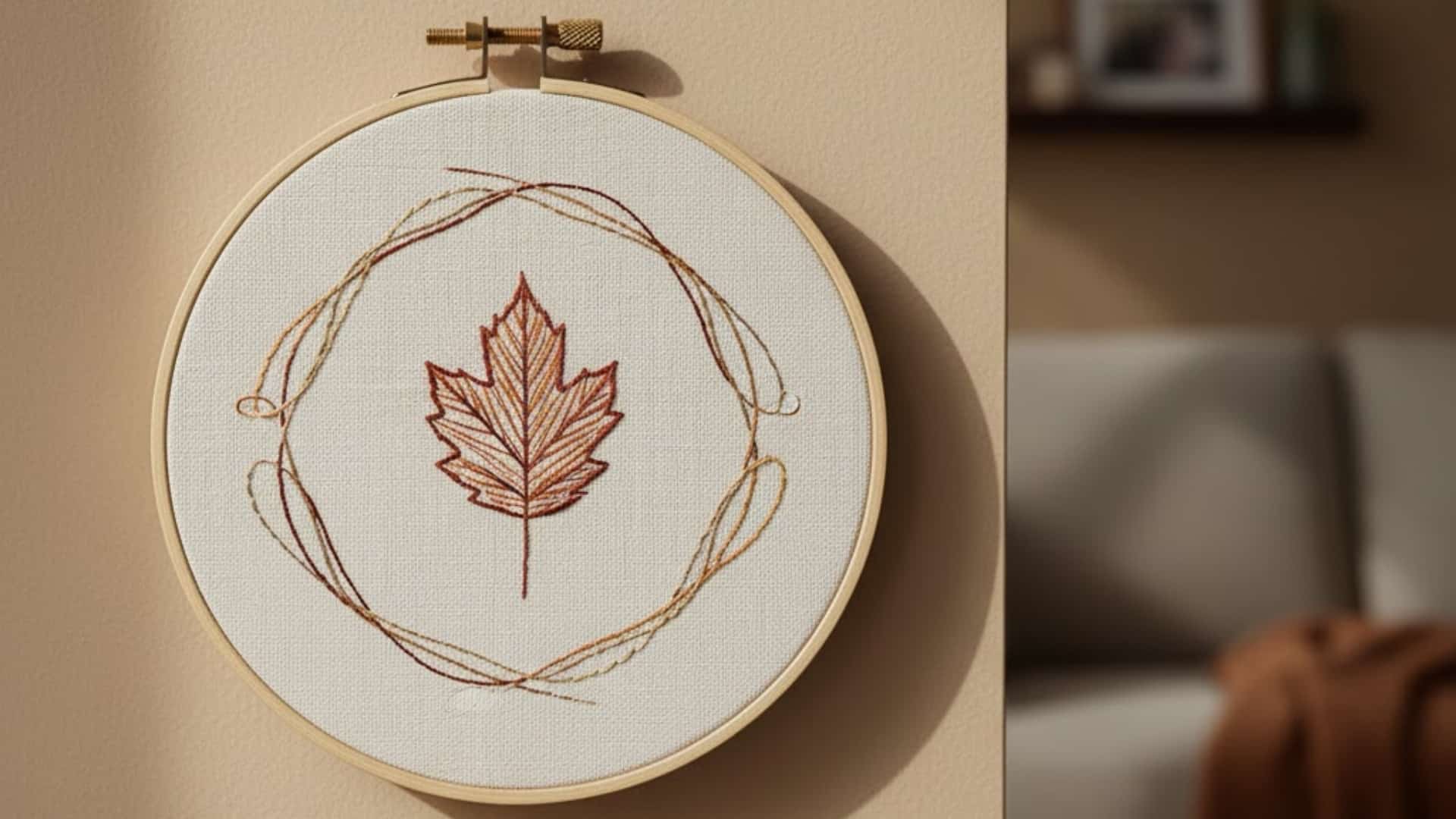 Embroidered Fall Quote Hoop