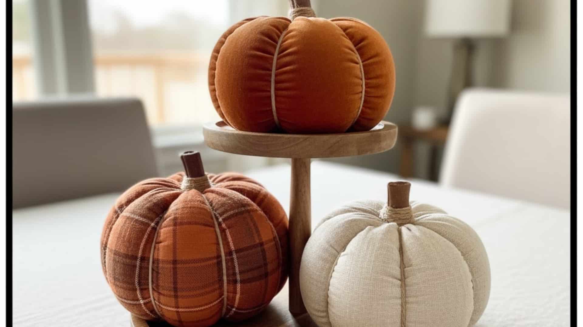 Fabric Pumpkin Centerpieces