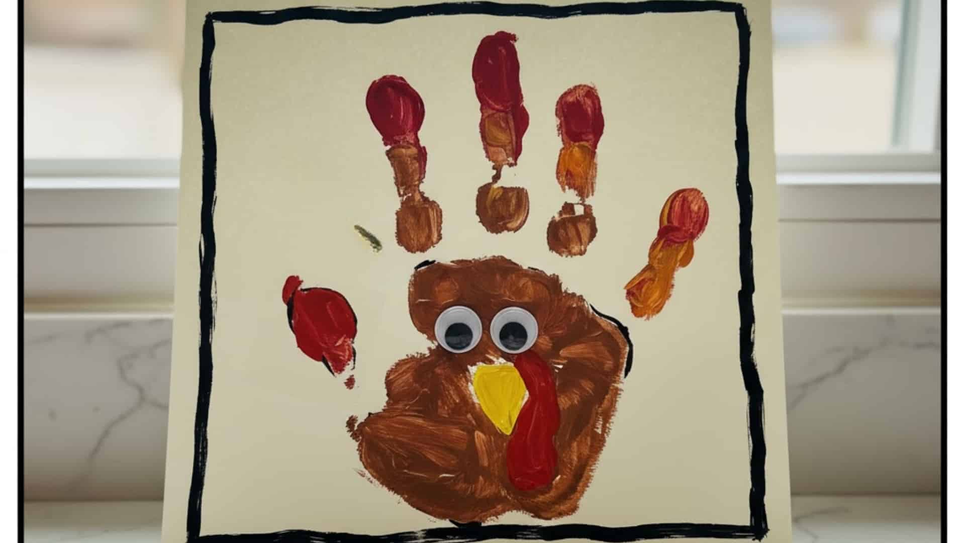 Handprint Turkey Painting