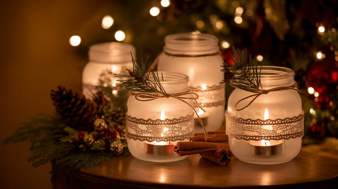 Mason Jar Candle Holders