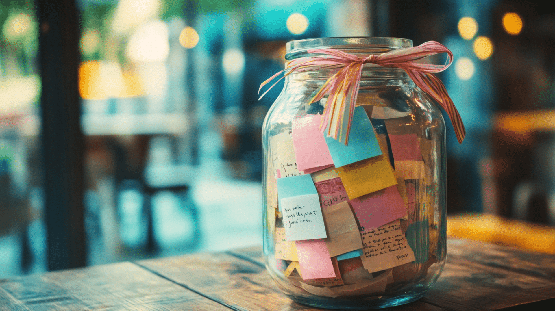 Memory Jar Filled with Kind Notes