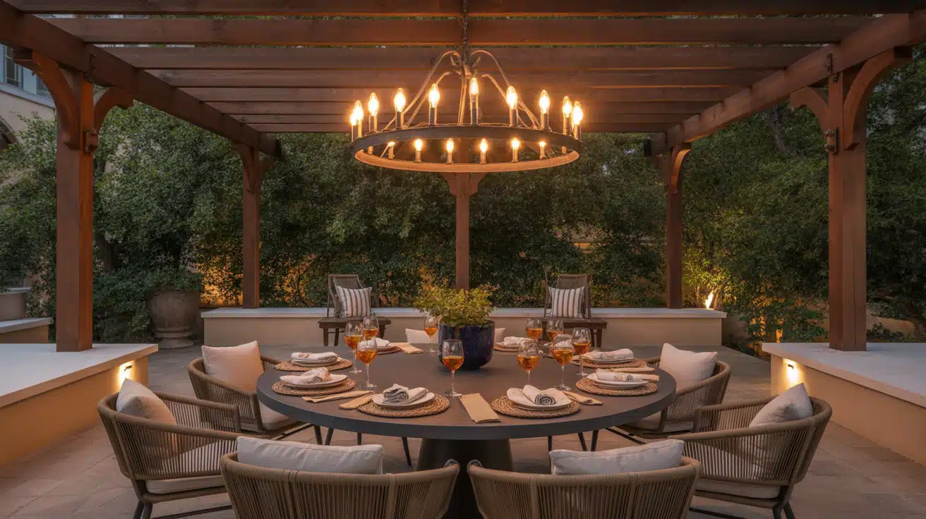 Outdoor Chandelier Glow