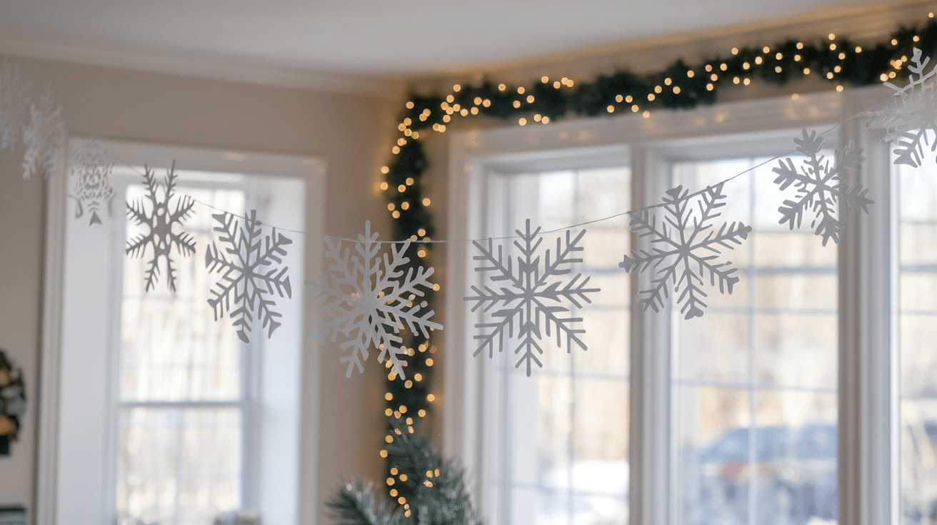 Paper Snowflake Garland