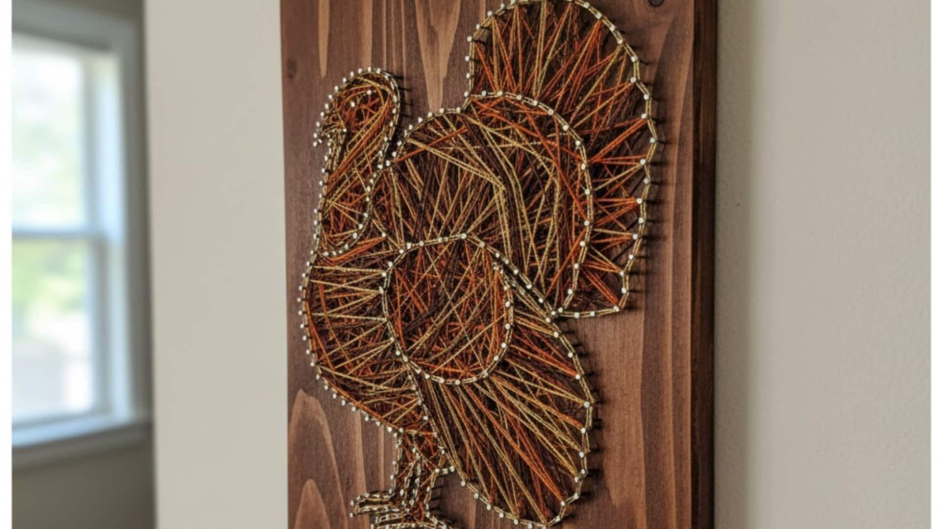 String Art Turkey Silhouette