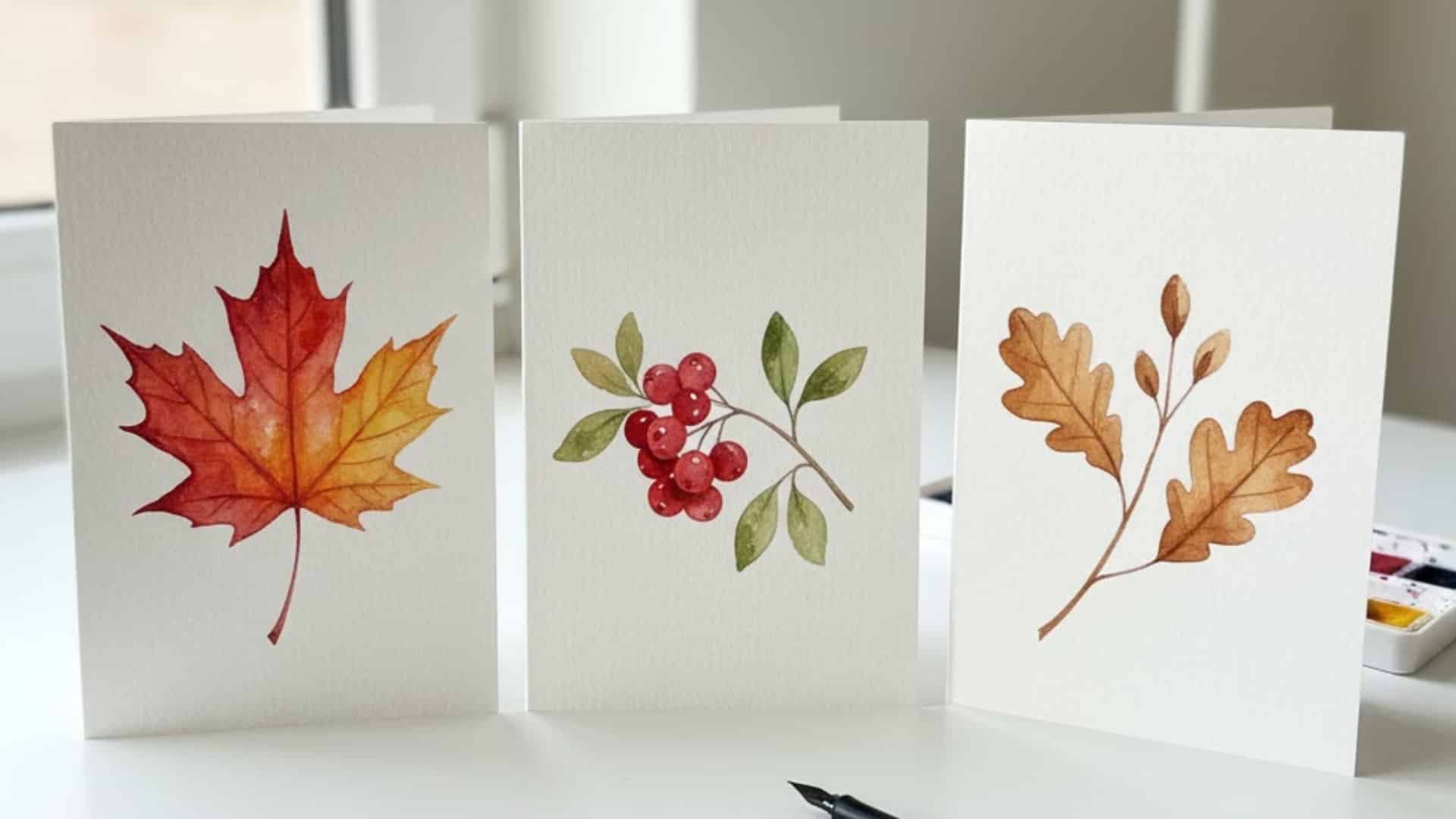 Watercolor Autumn Cards