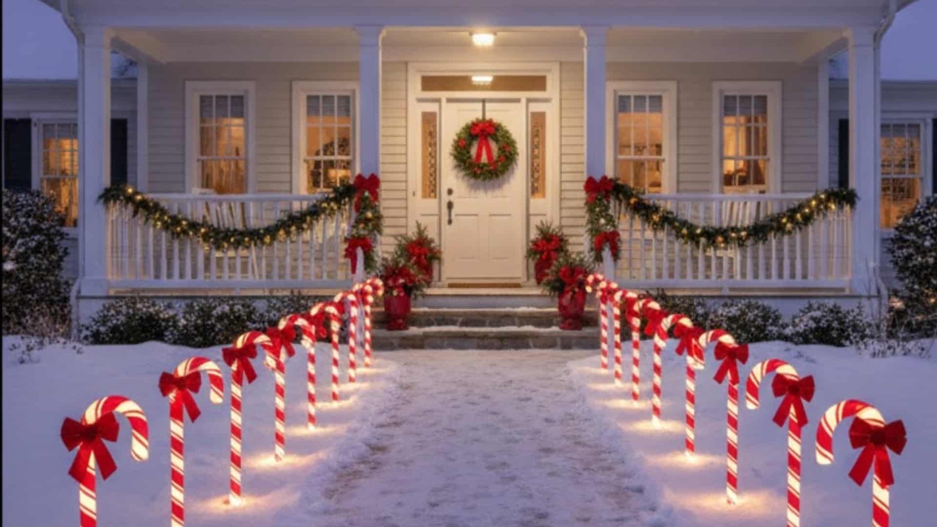 candy cane pathway