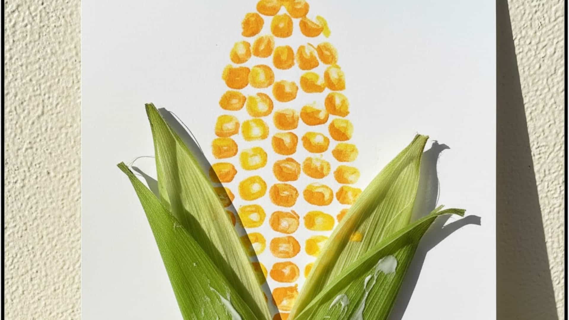 fingerprint corn cob art