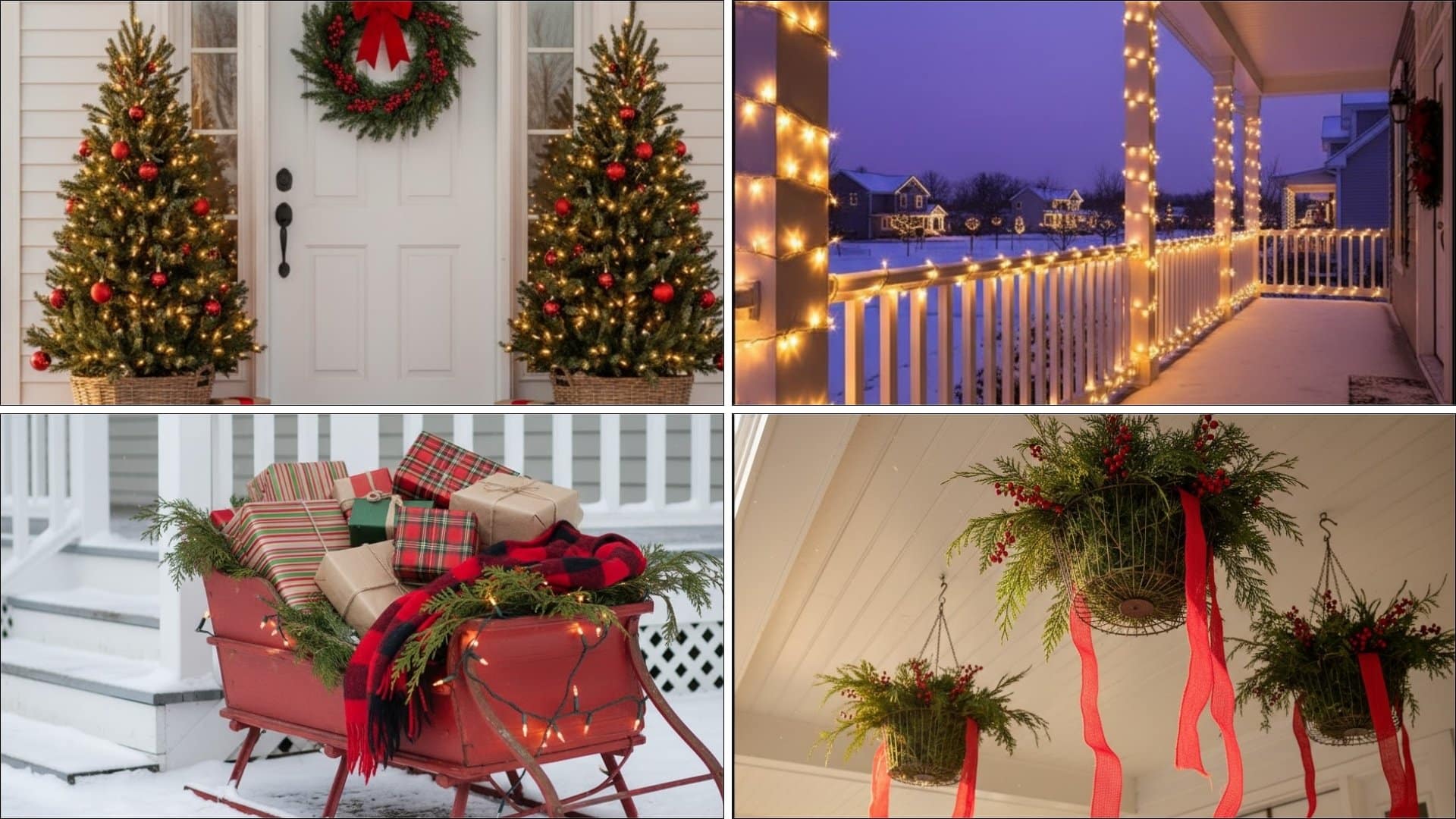 front porch christmas decorating ideas