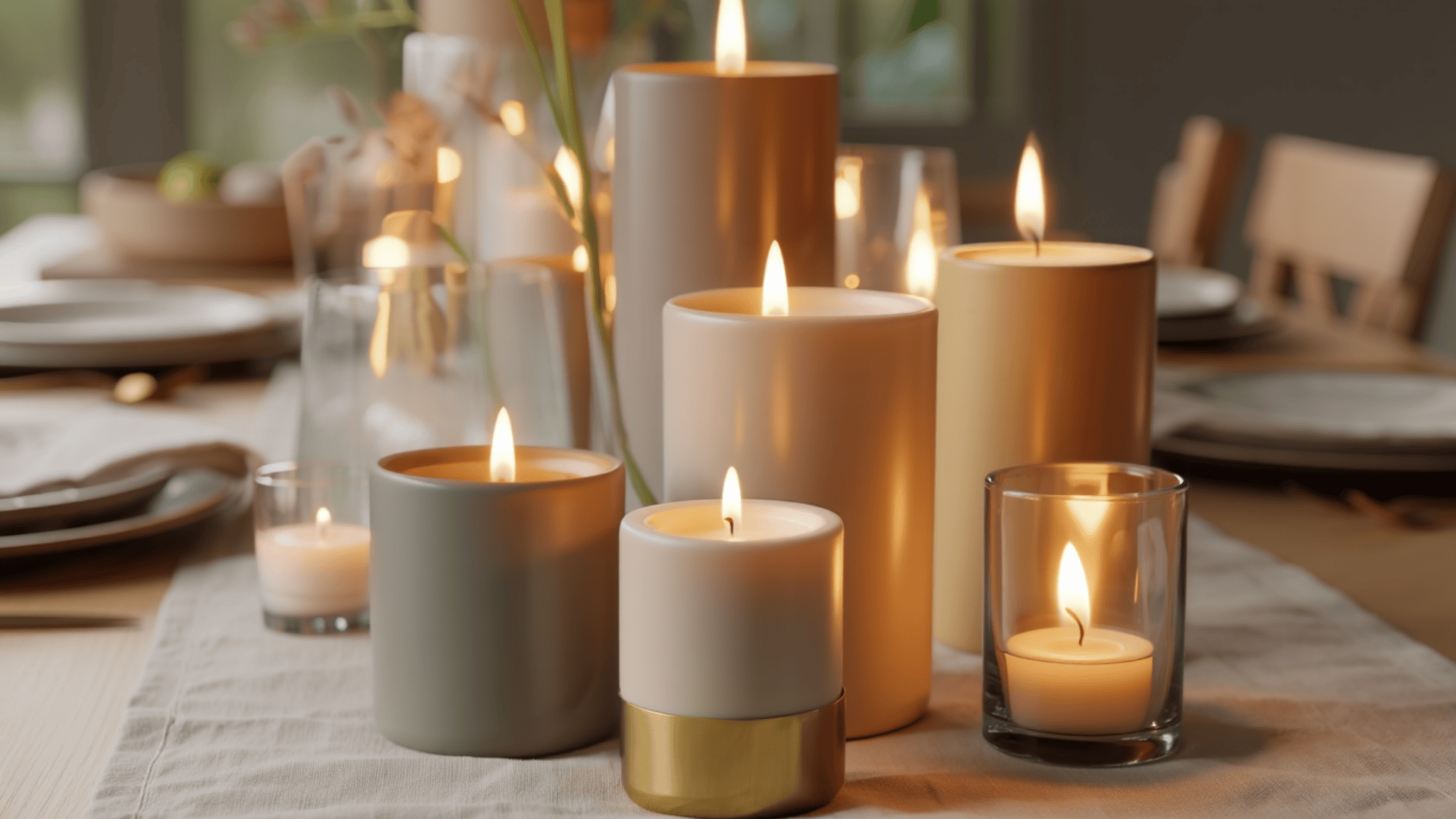 height varied candlelight