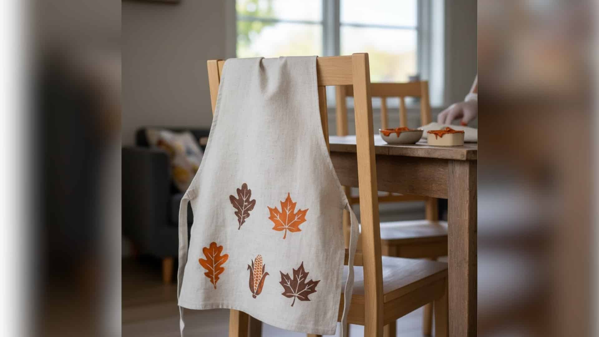 leaf printed napkin