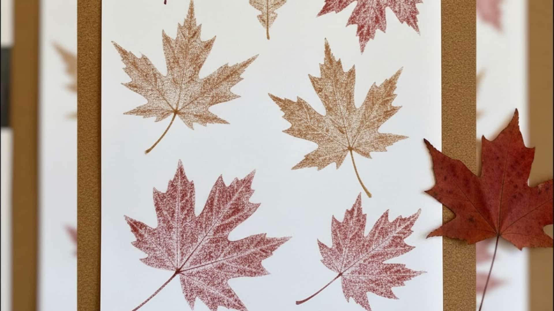leaf rubbing art
