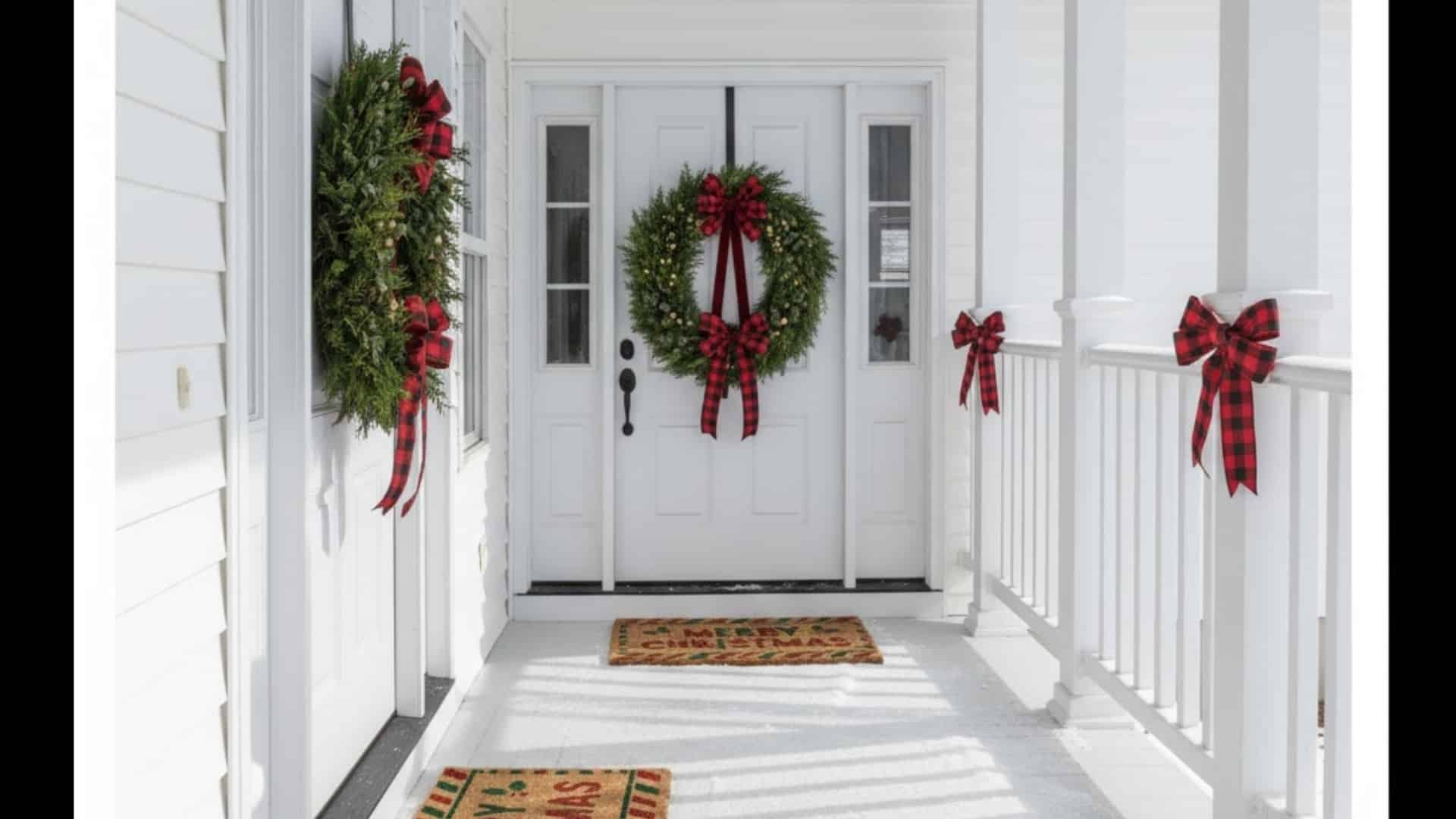 matching doormat bow set