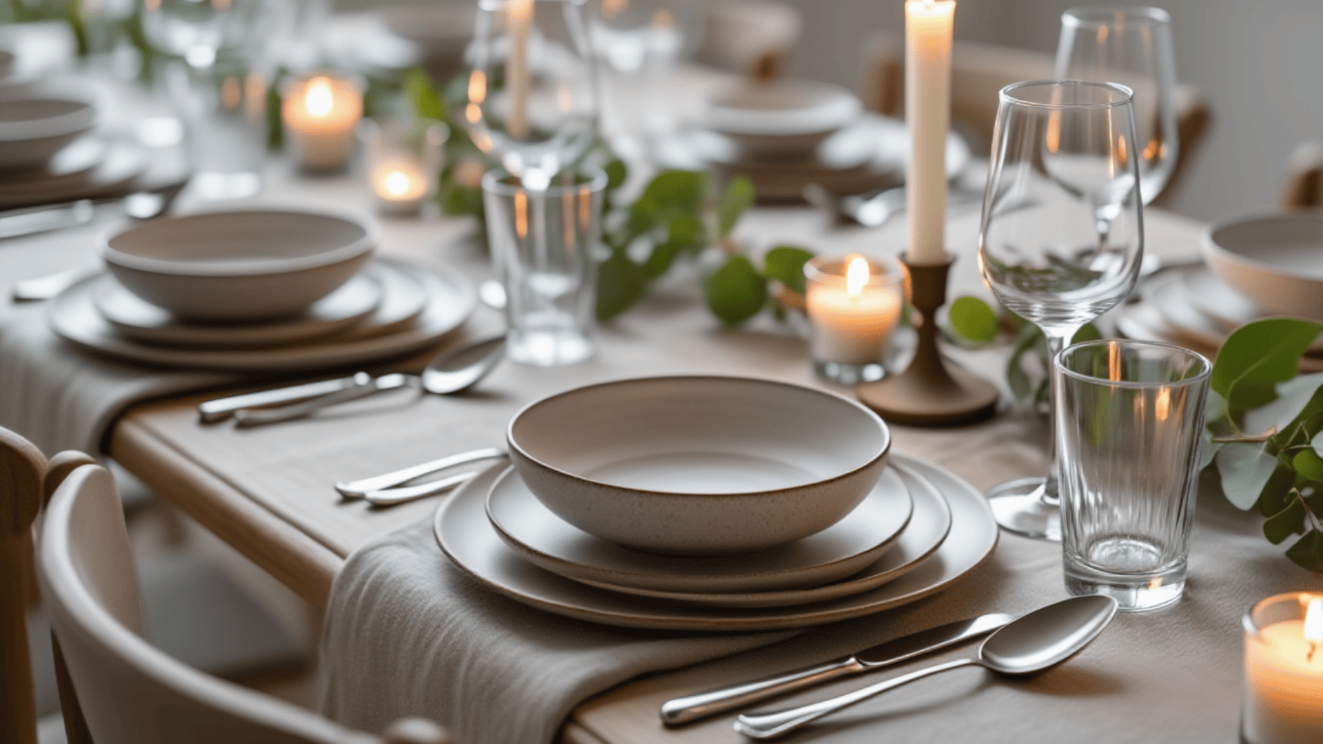 matte stoneware dinnerware modern thanksgiving table decor