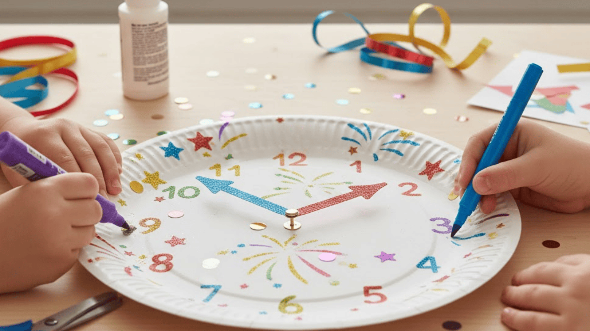 paper plate countdown clock