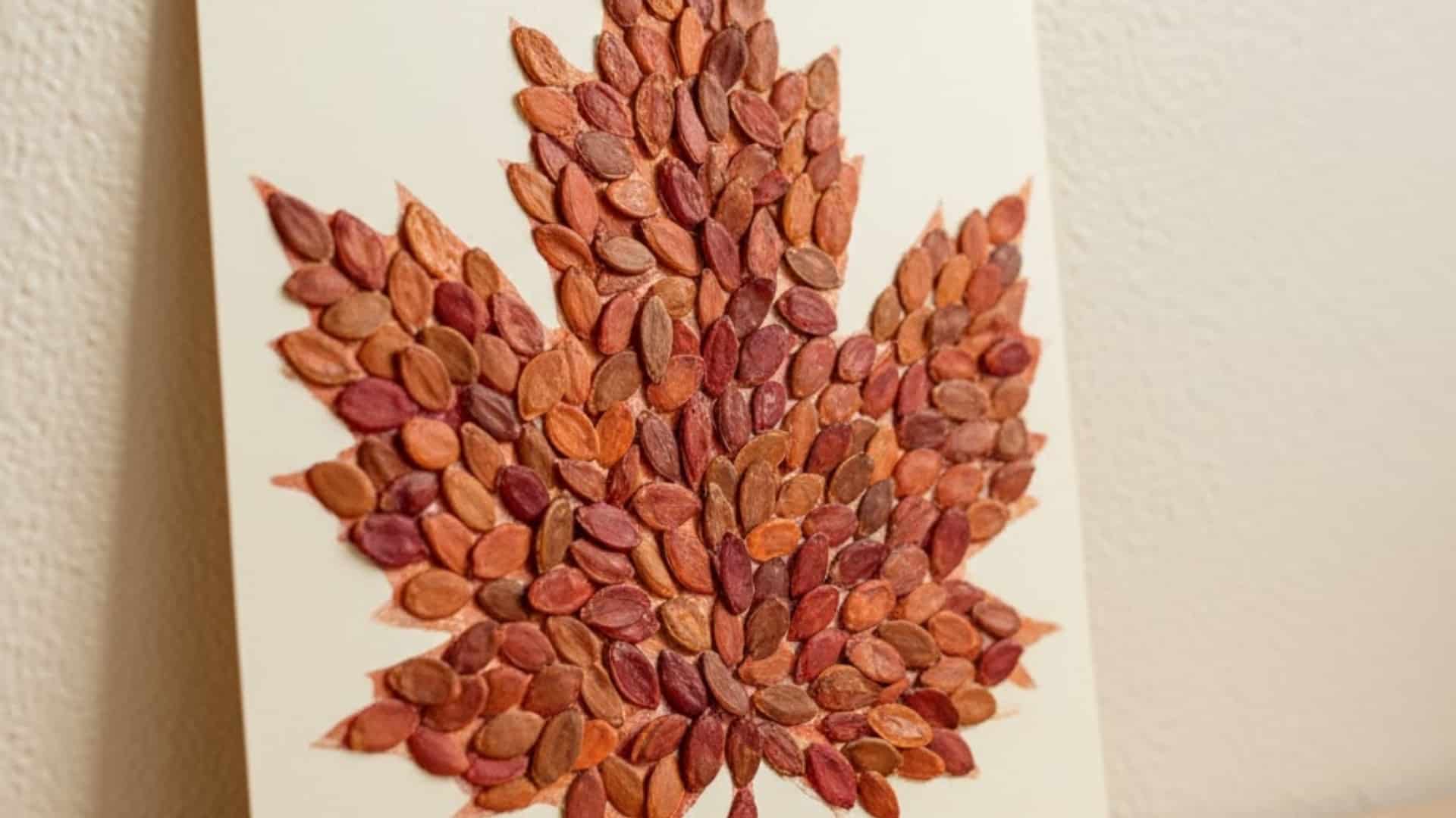 pumpkin seed art collage