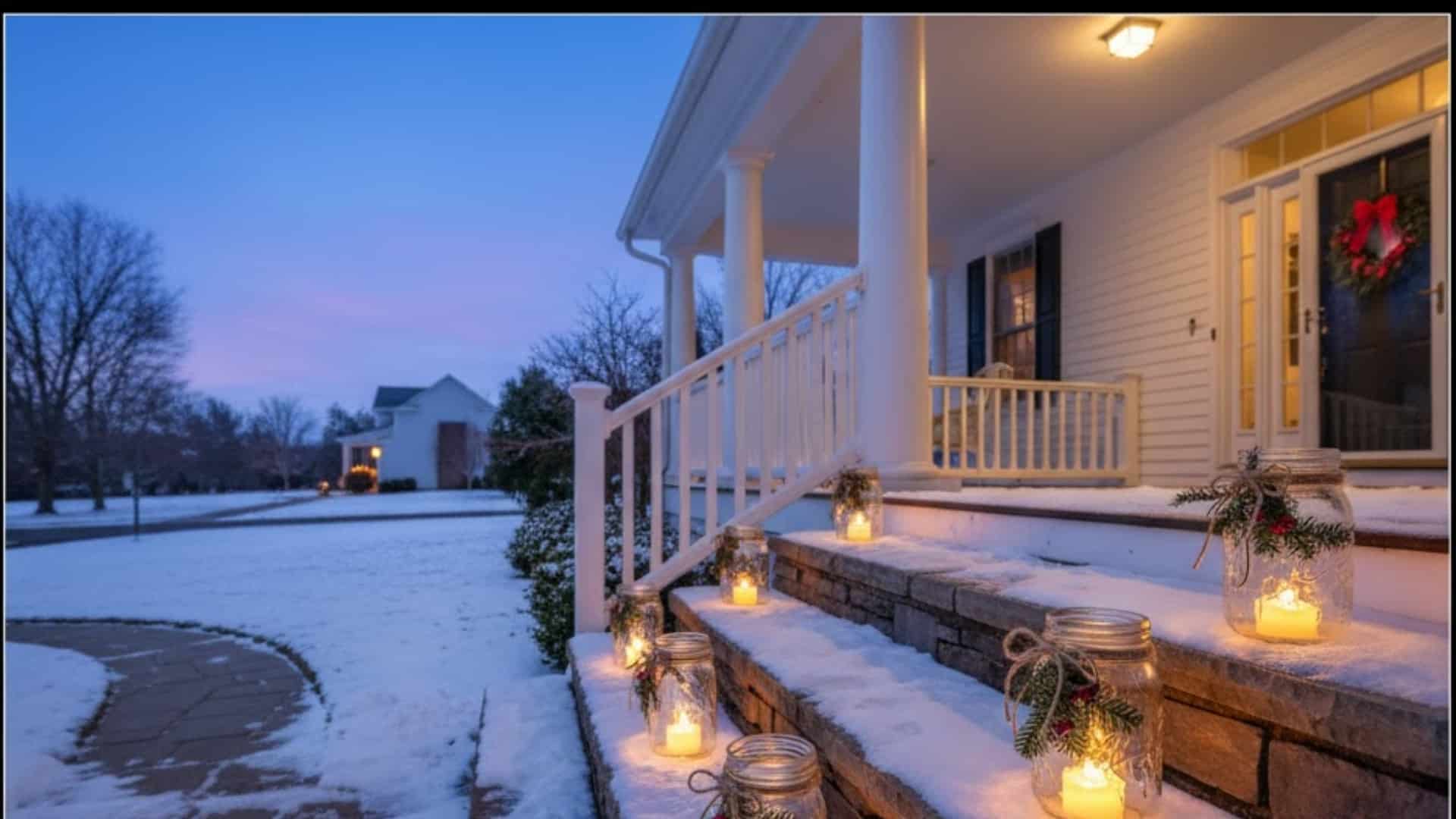 reused glass jar lanterns
