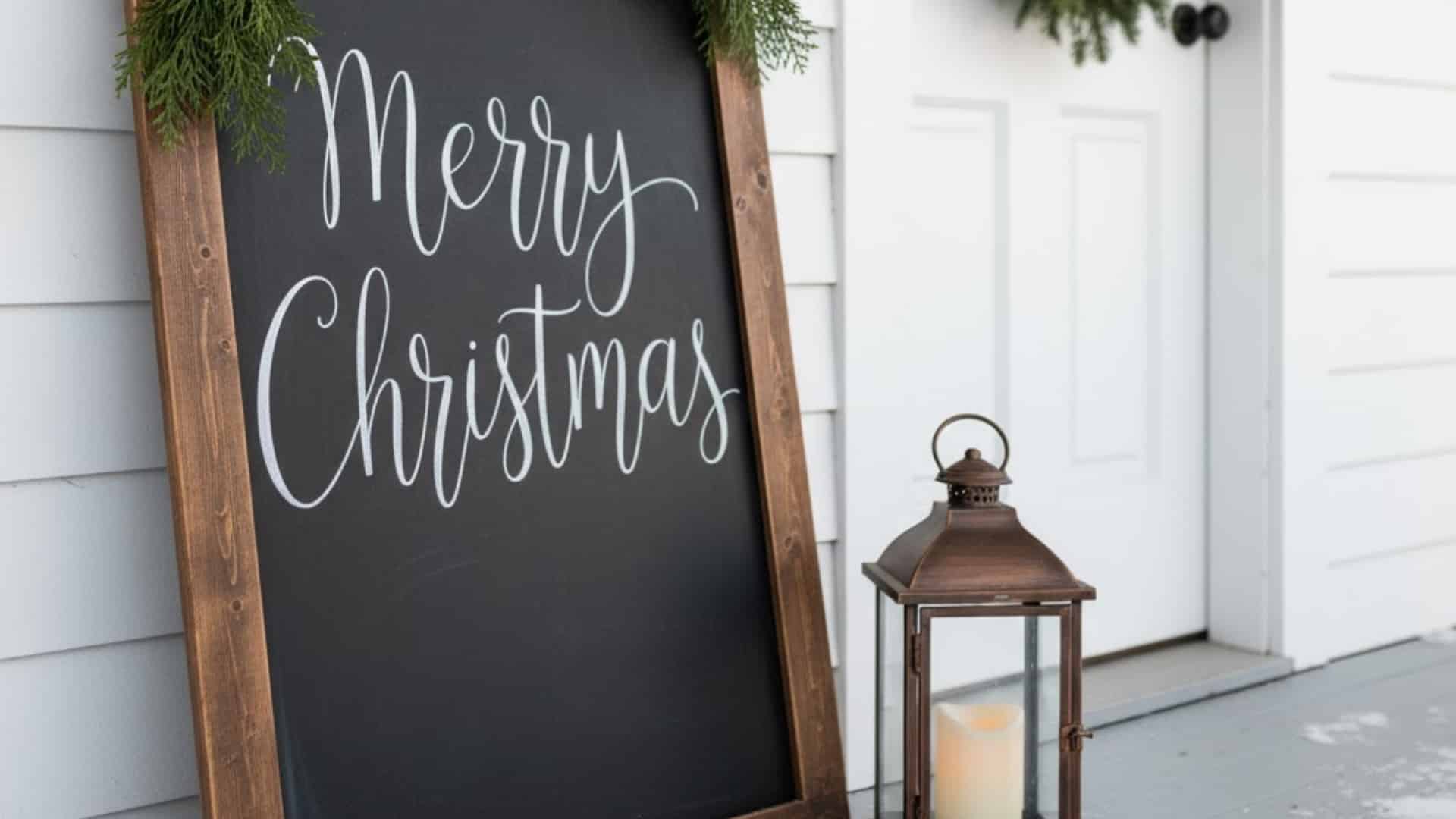 rustic chalkboard signboard display