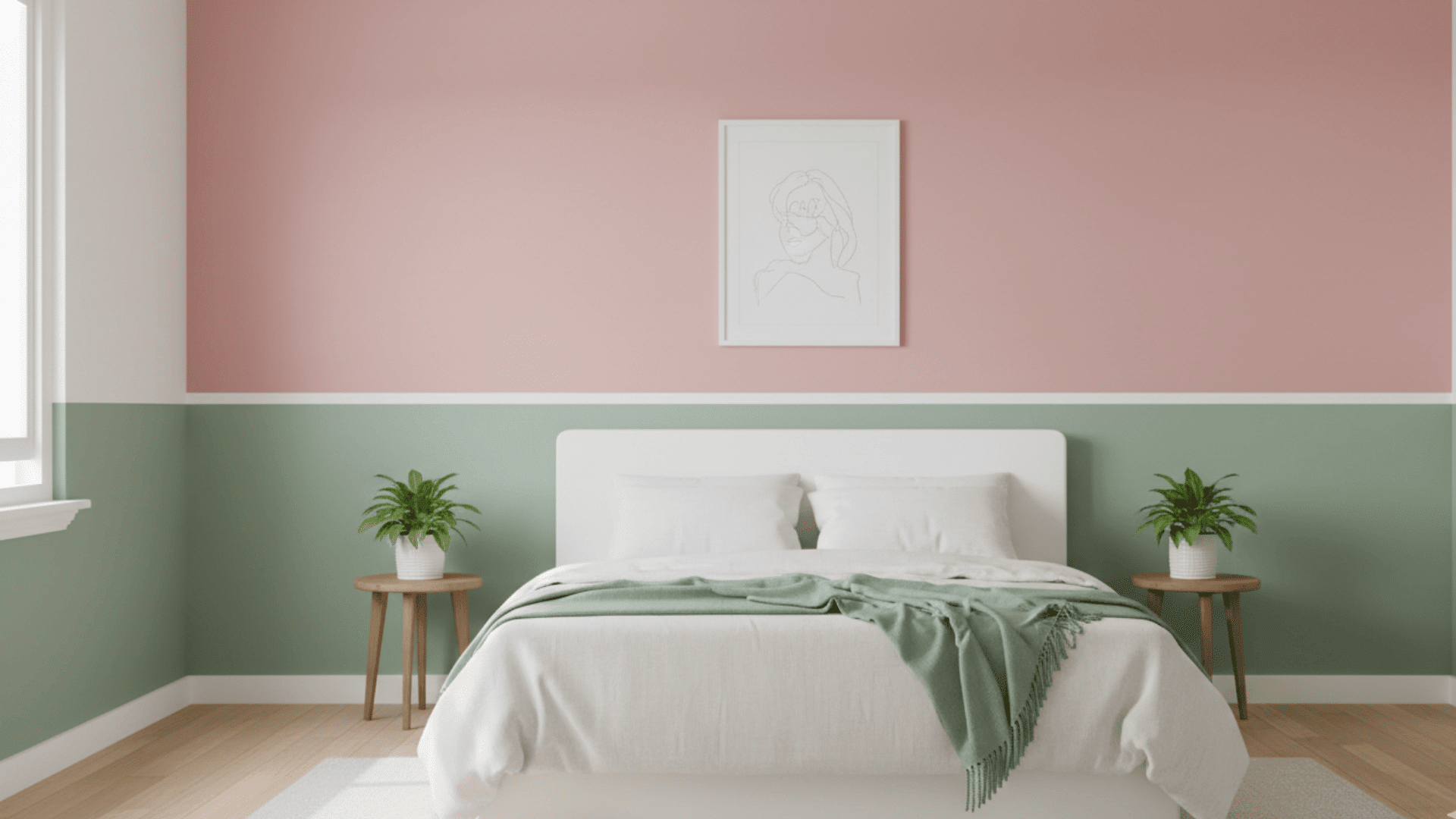 Color Blocked Accent Wall