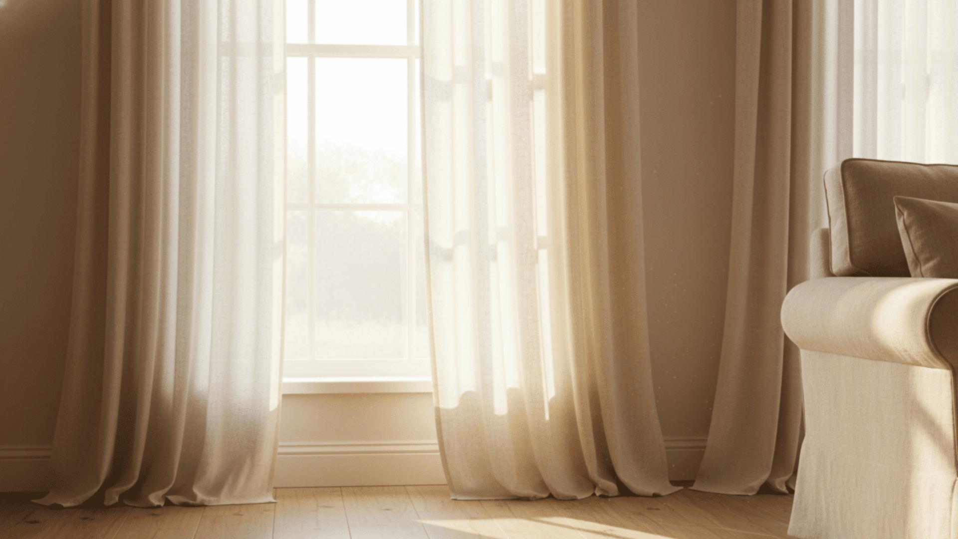 Natural Light with Linen Drape
