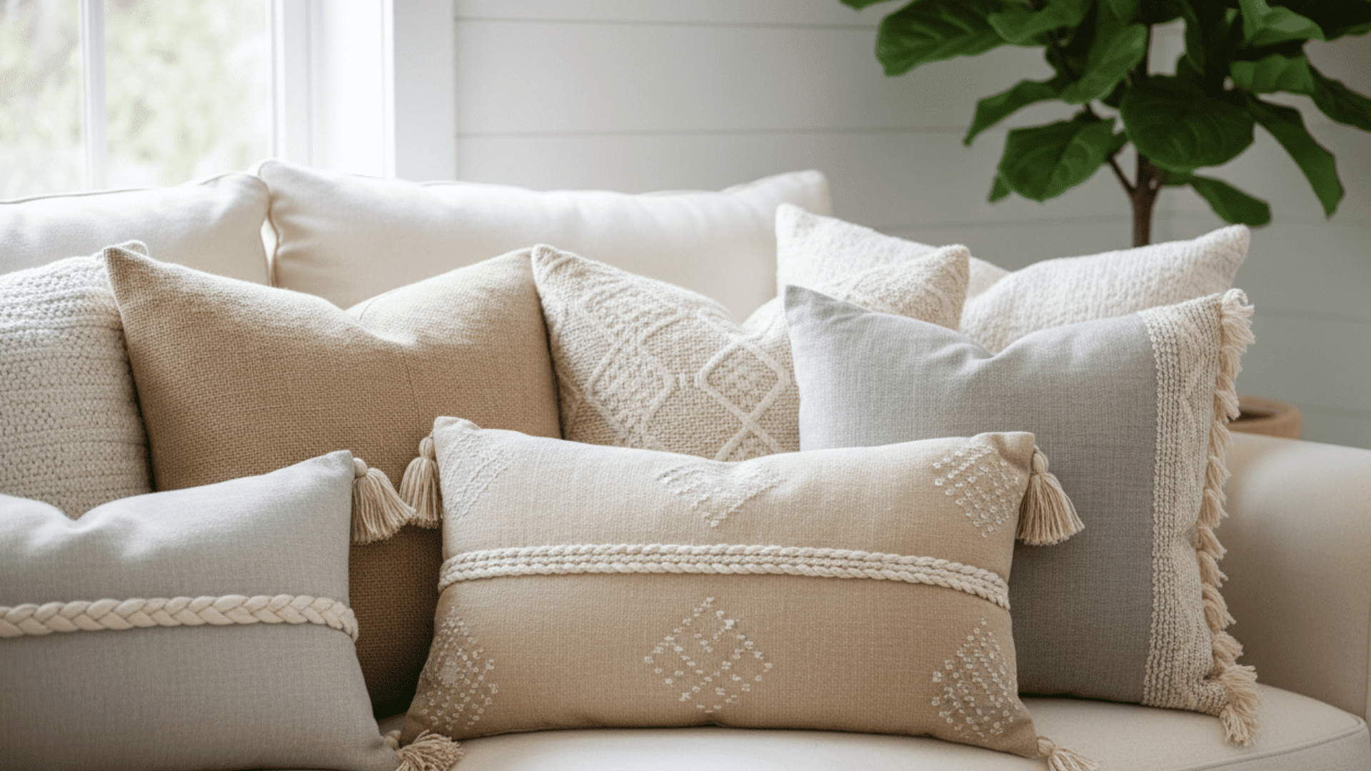 Neutral Color Palette Accent Pillows