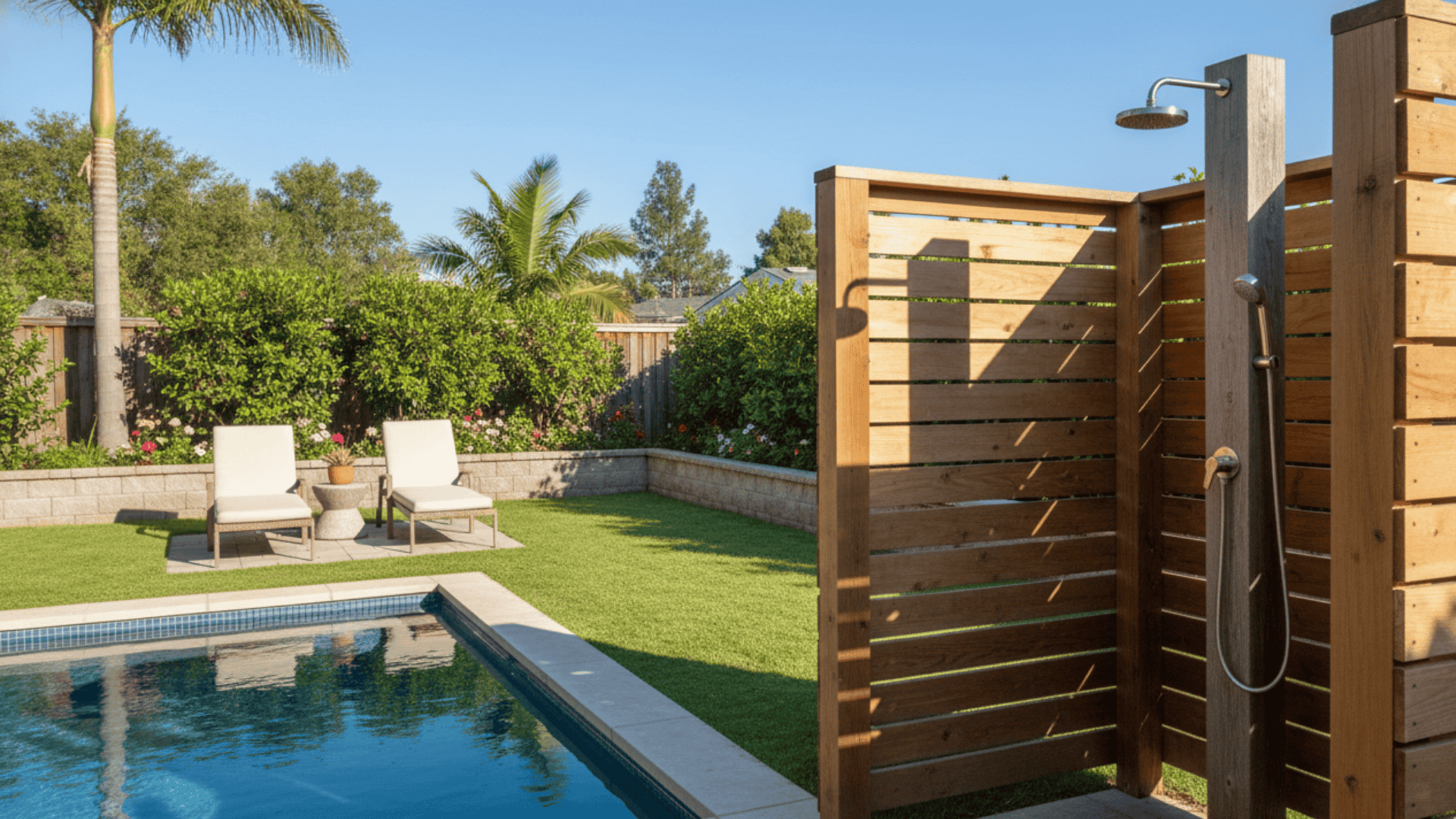Outdoor Shower Station Pool