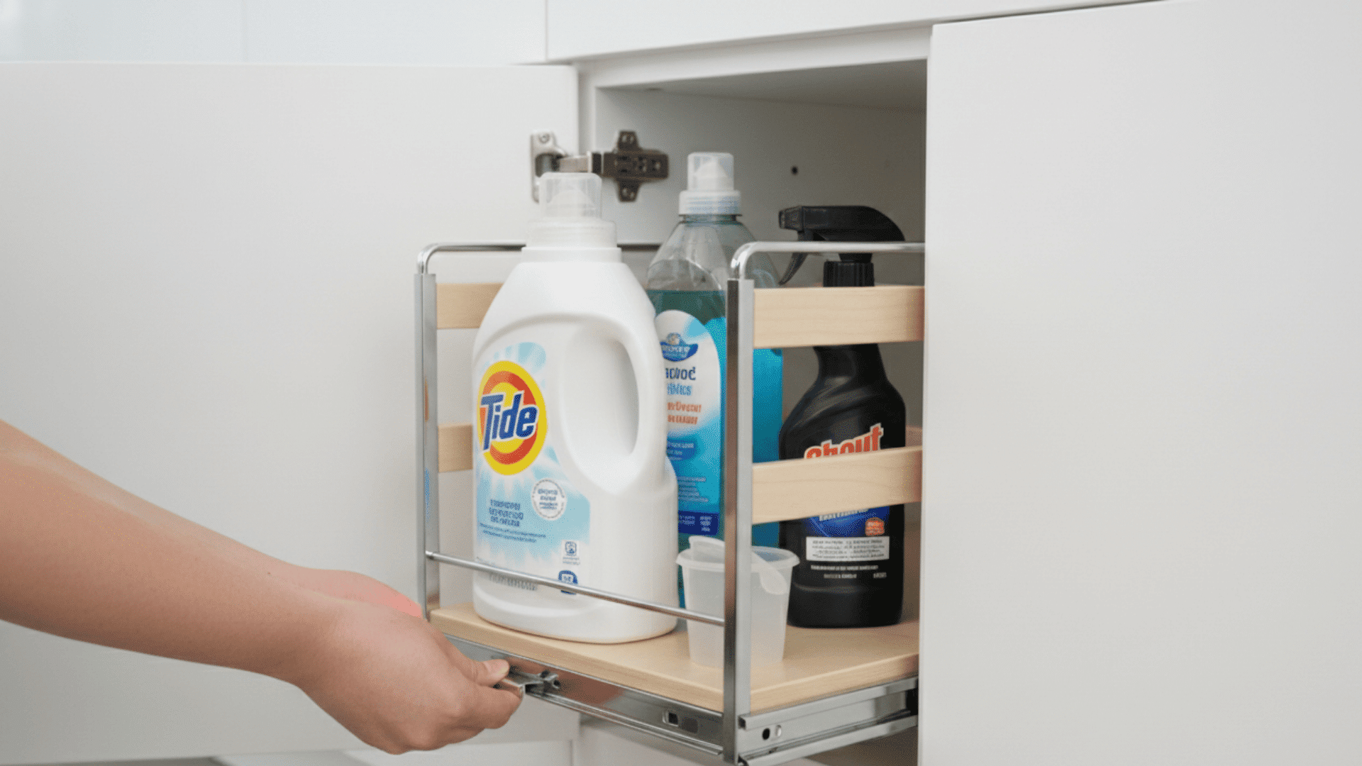 Pull Out Detergent Shelf