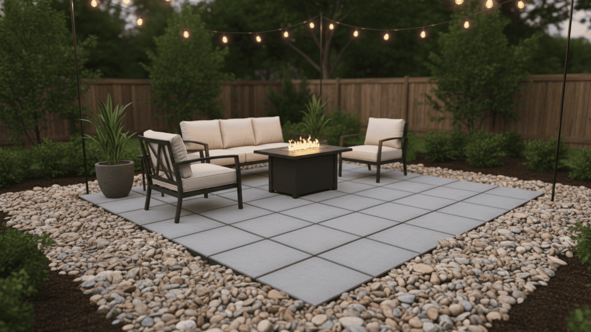 Rock Patio Accents