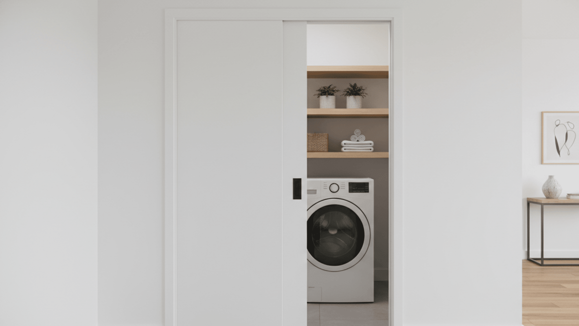 Sliding Pocket Door Laundry Room