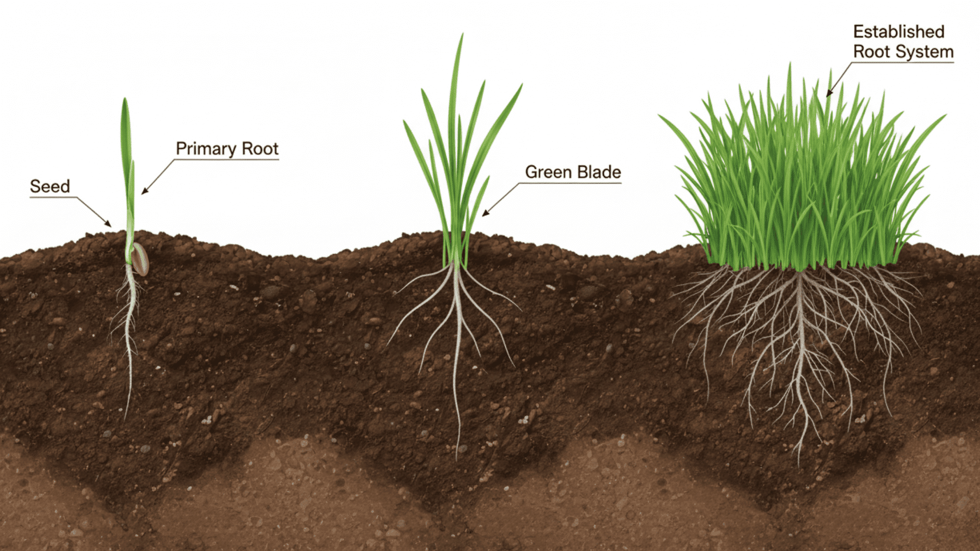 Stages of New Grass Seed Growth and Water Needs