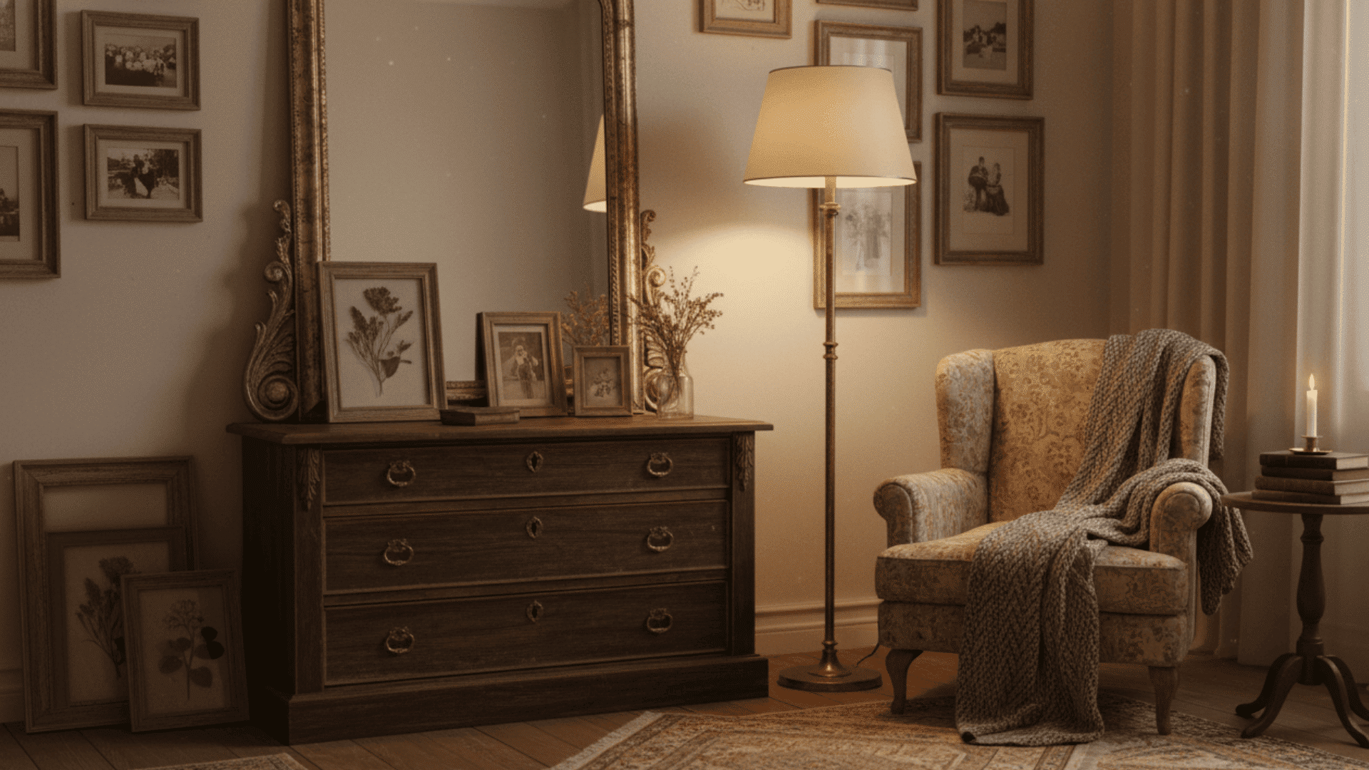 Vintage Inspired Cozy Decor