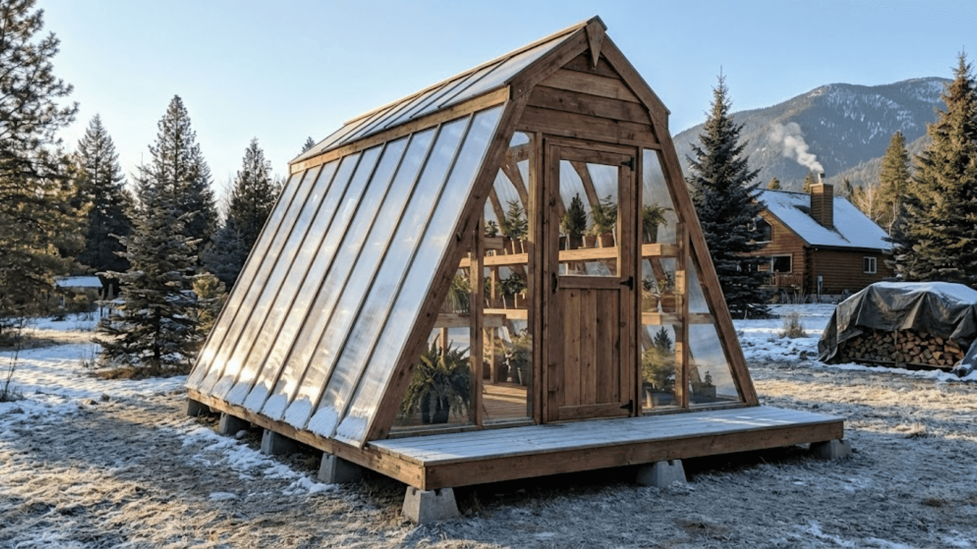 a frame diy greenhouse