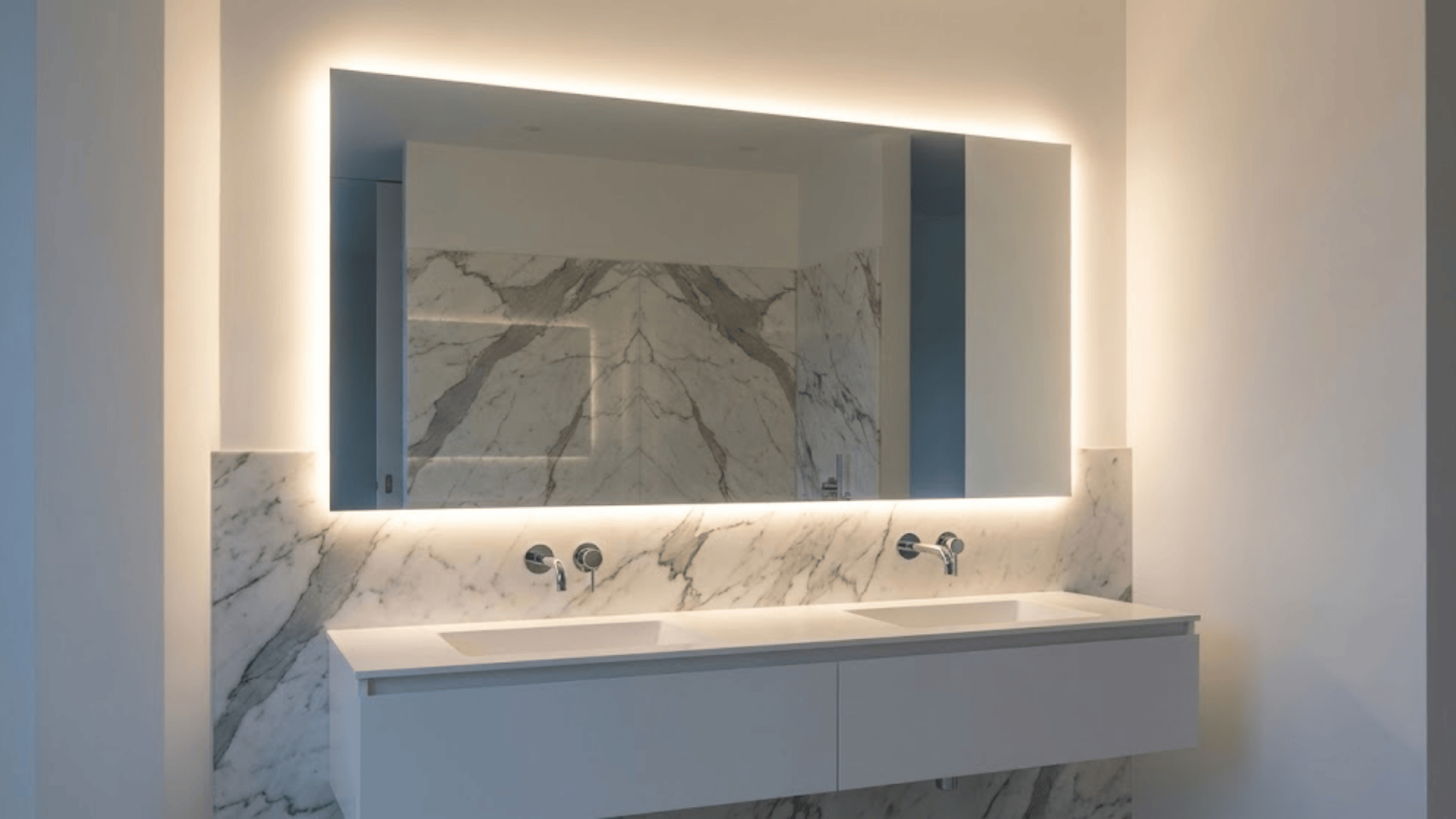 backlit mirrors for a high end glow