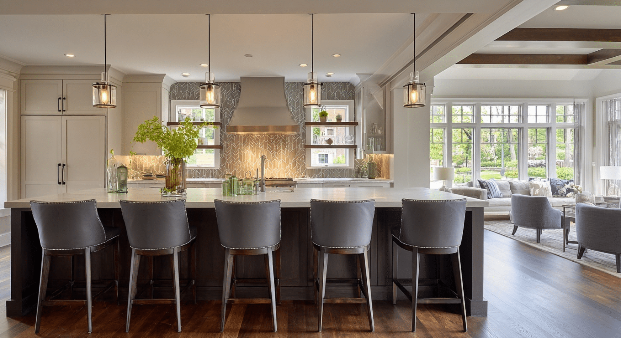 bar seating as a transitional element