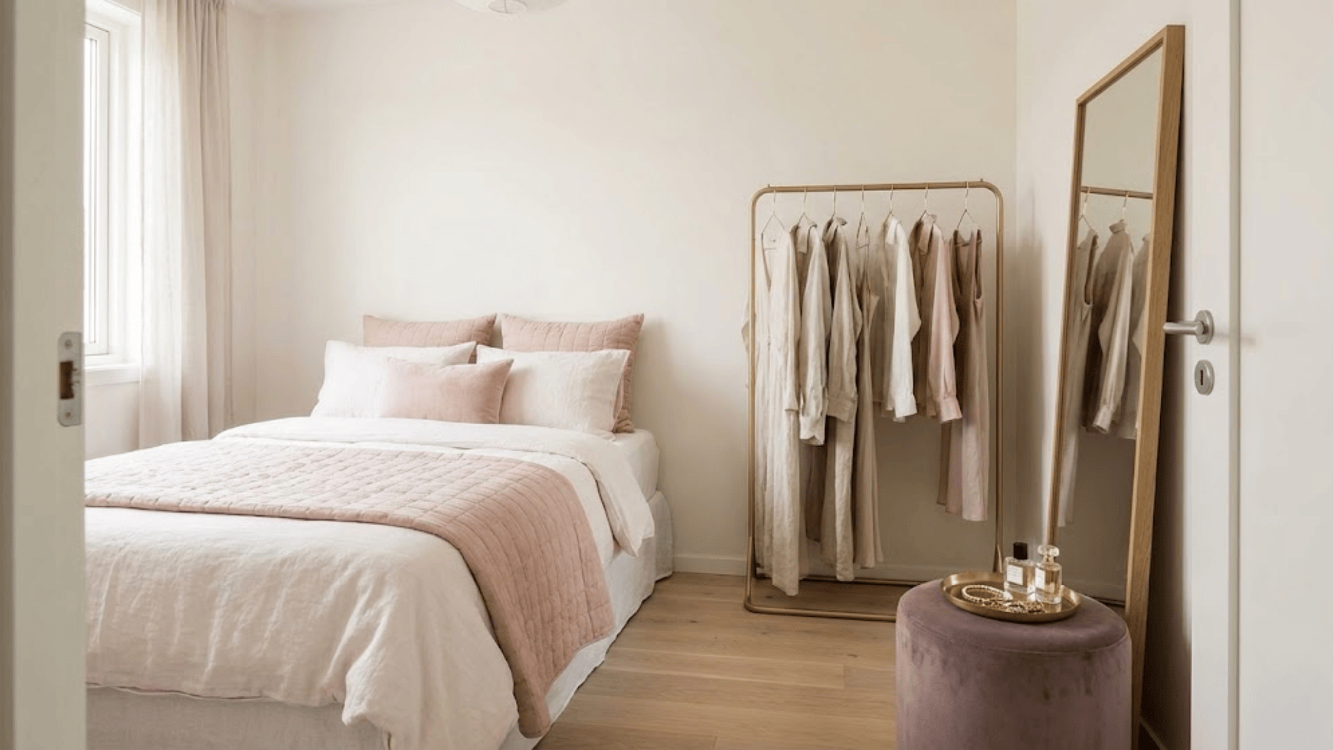 bedroom with dressing area layout