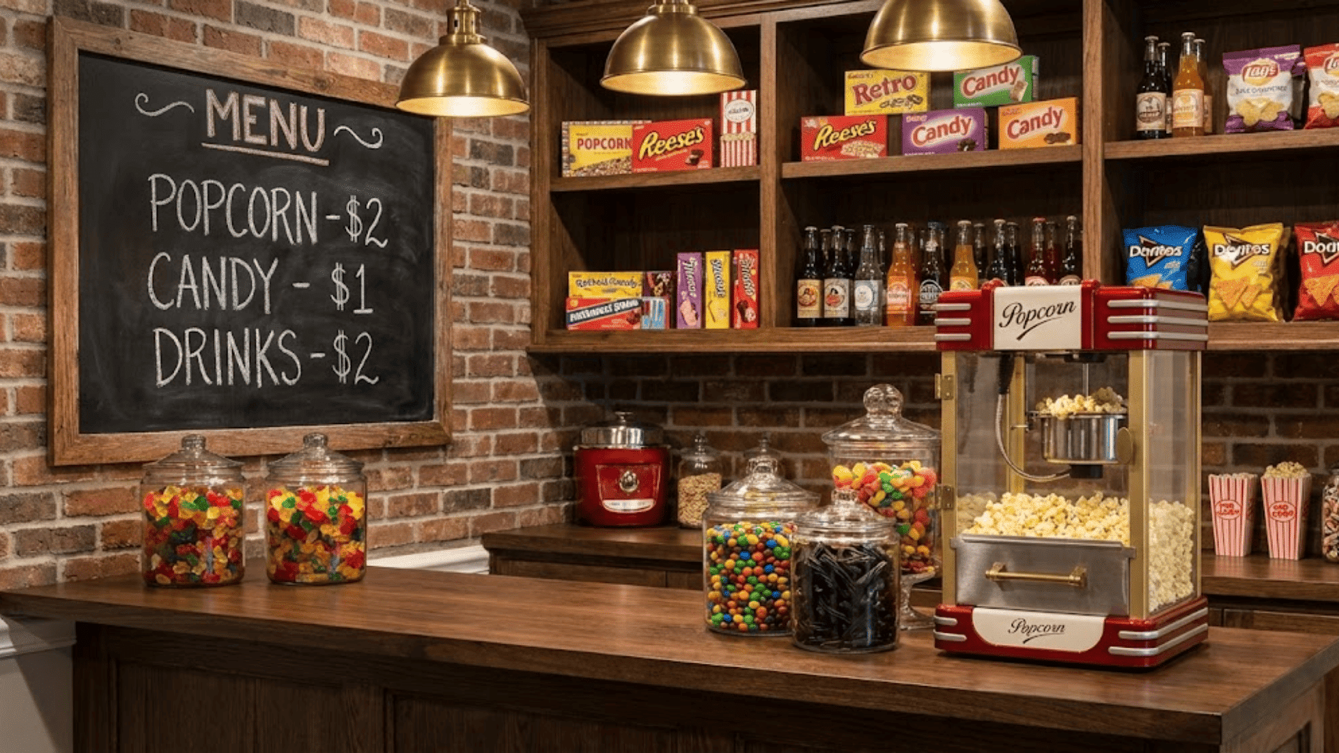 built in snack or concession area