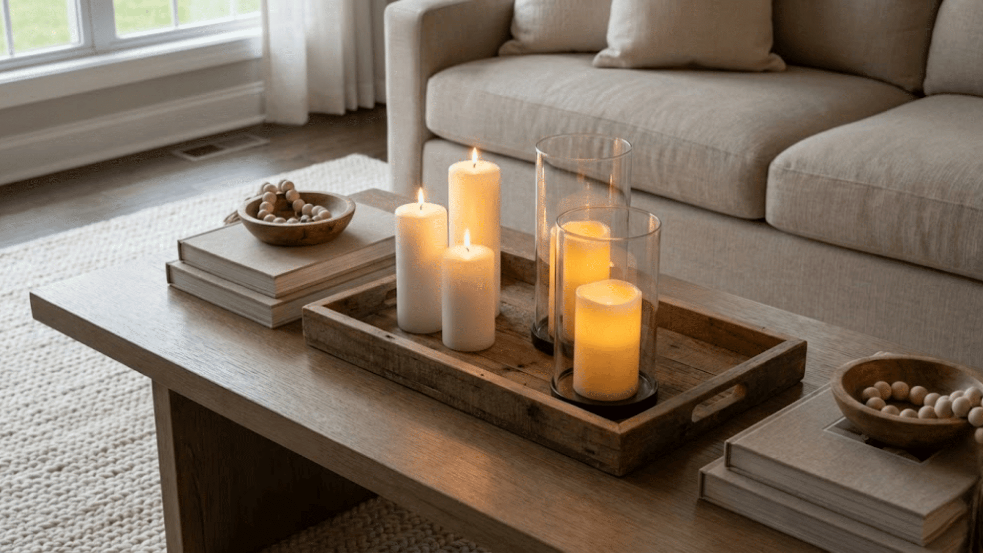 candles and lanterns for subtle warmth