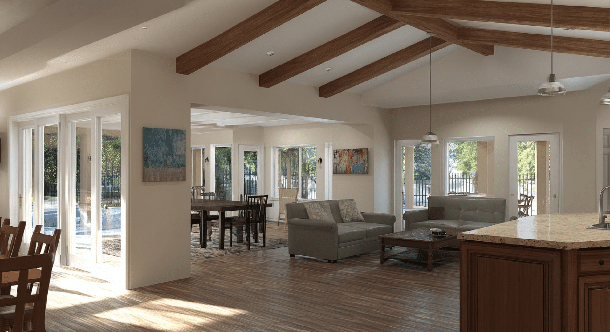 ceiling treatments to mark zones