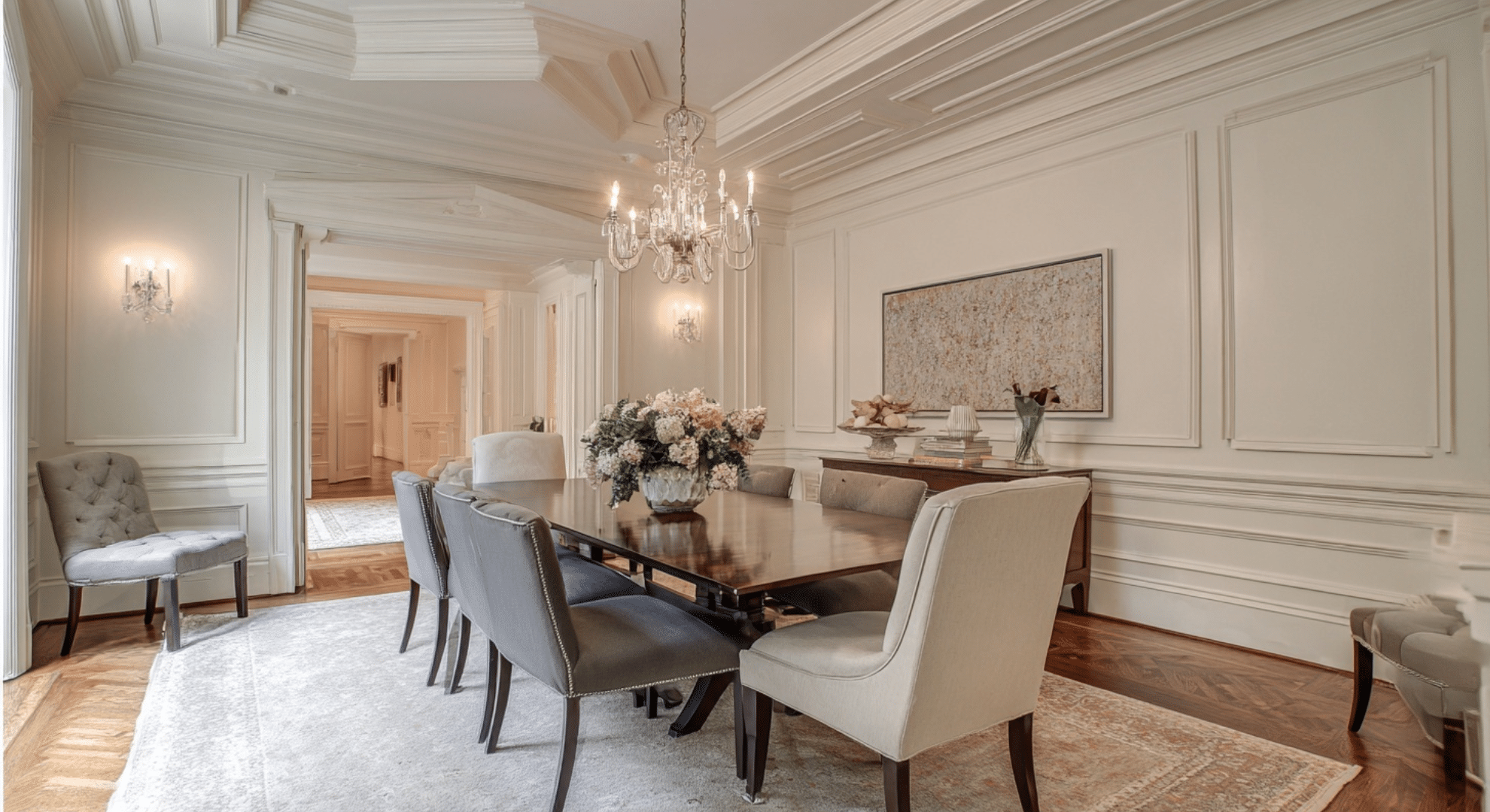 classic crown molding and wall trim