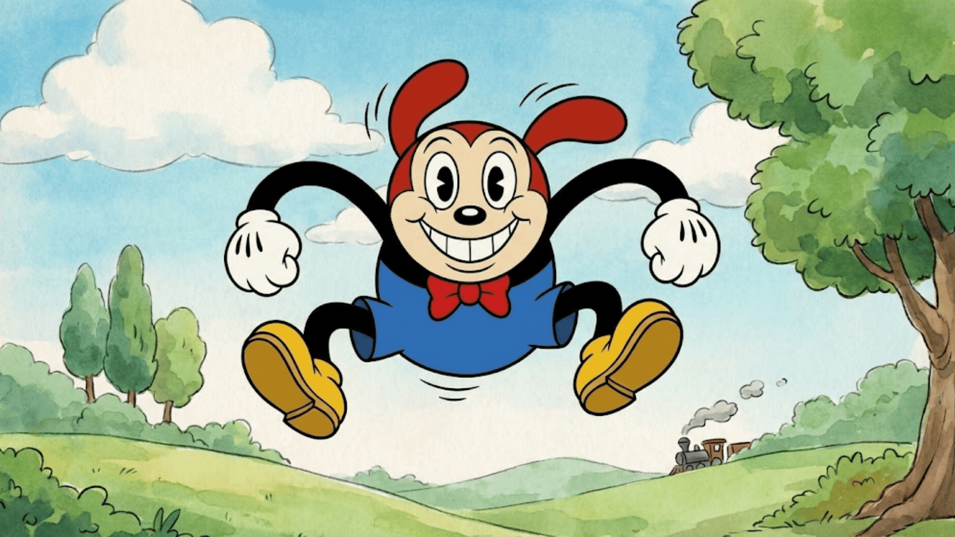 classic western cartoon style