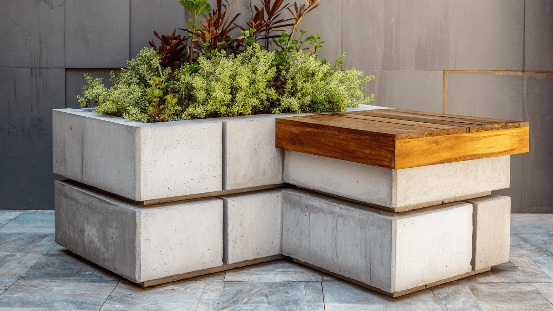 concrete block stands