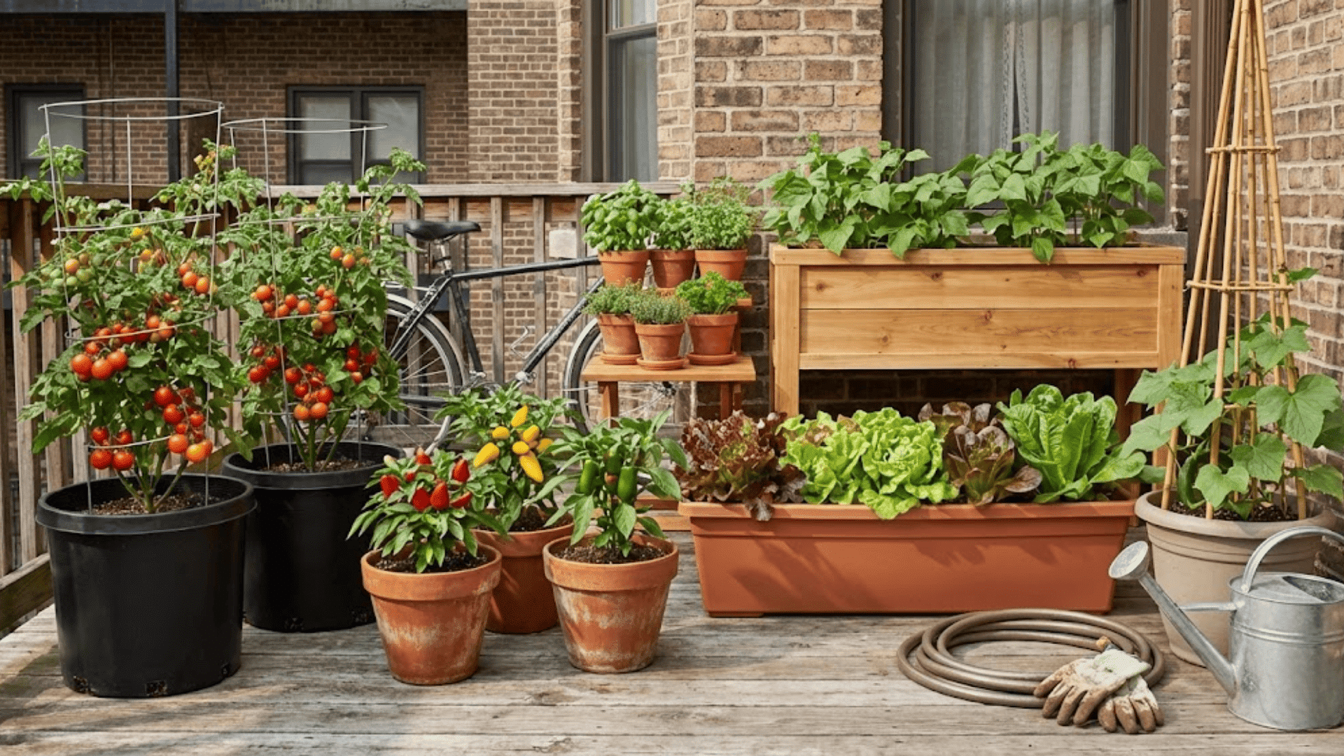 container vegetable garden layout