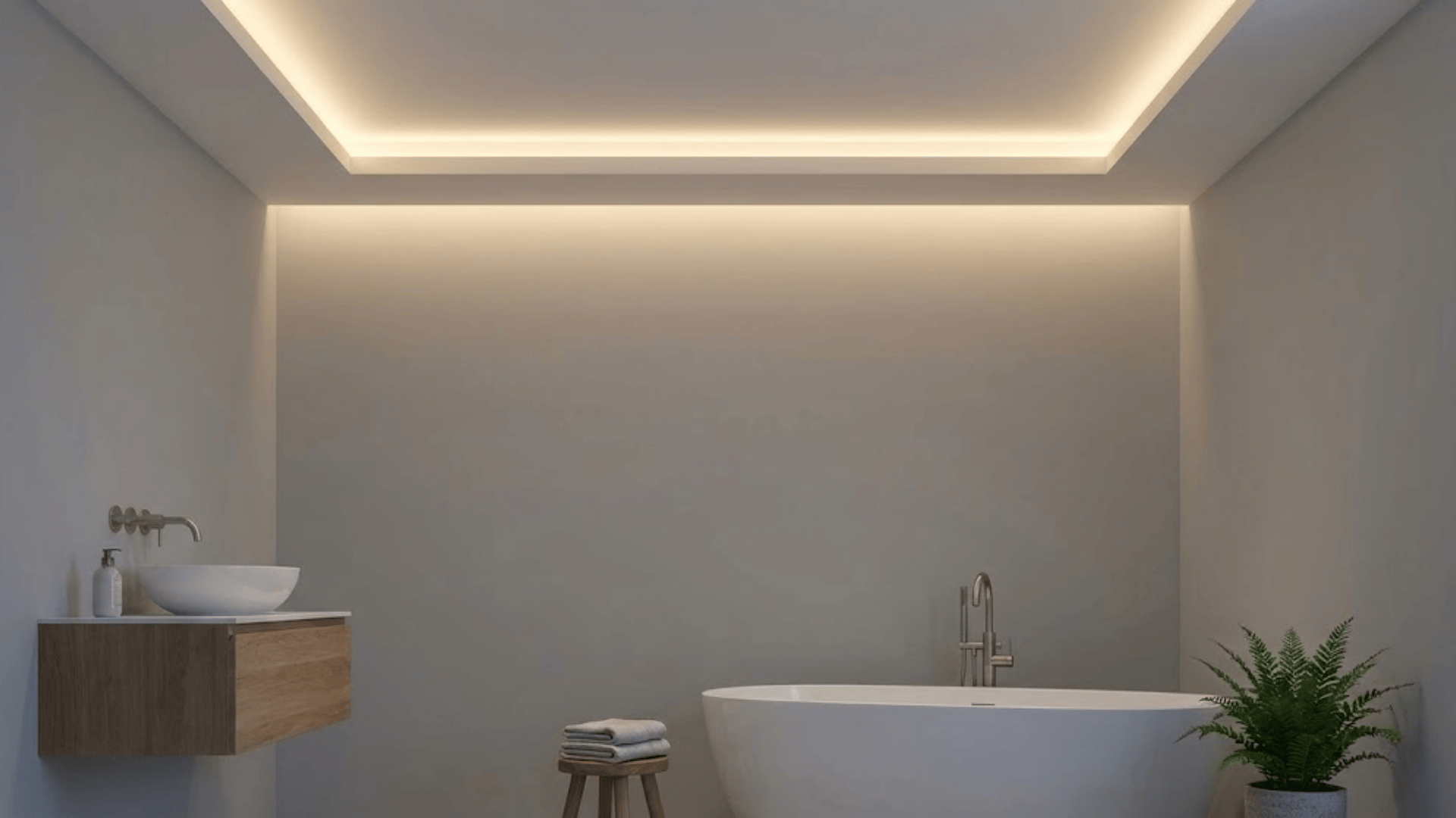 cove lighting for a soft spa ambience