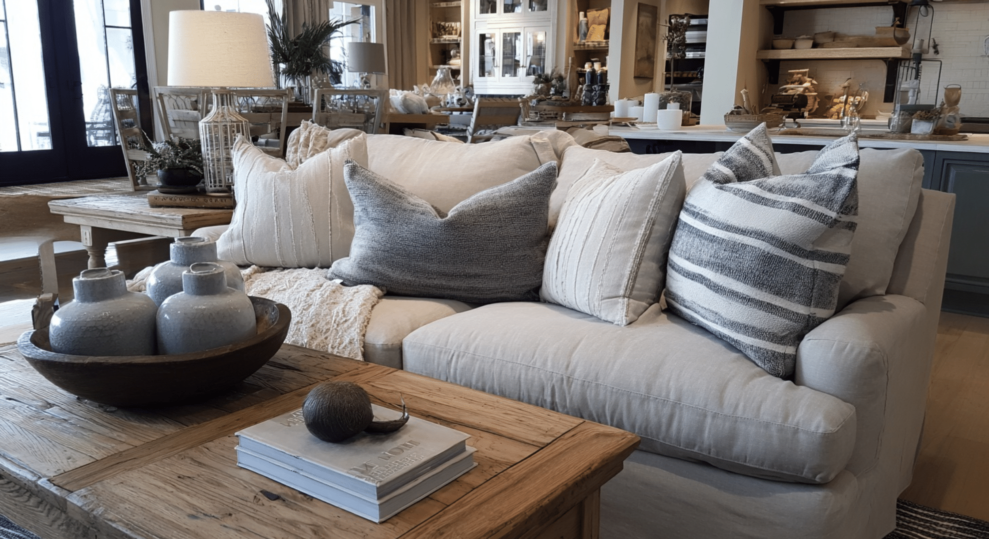 cozy casual open floor plan
